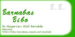 barnabas bibo business card